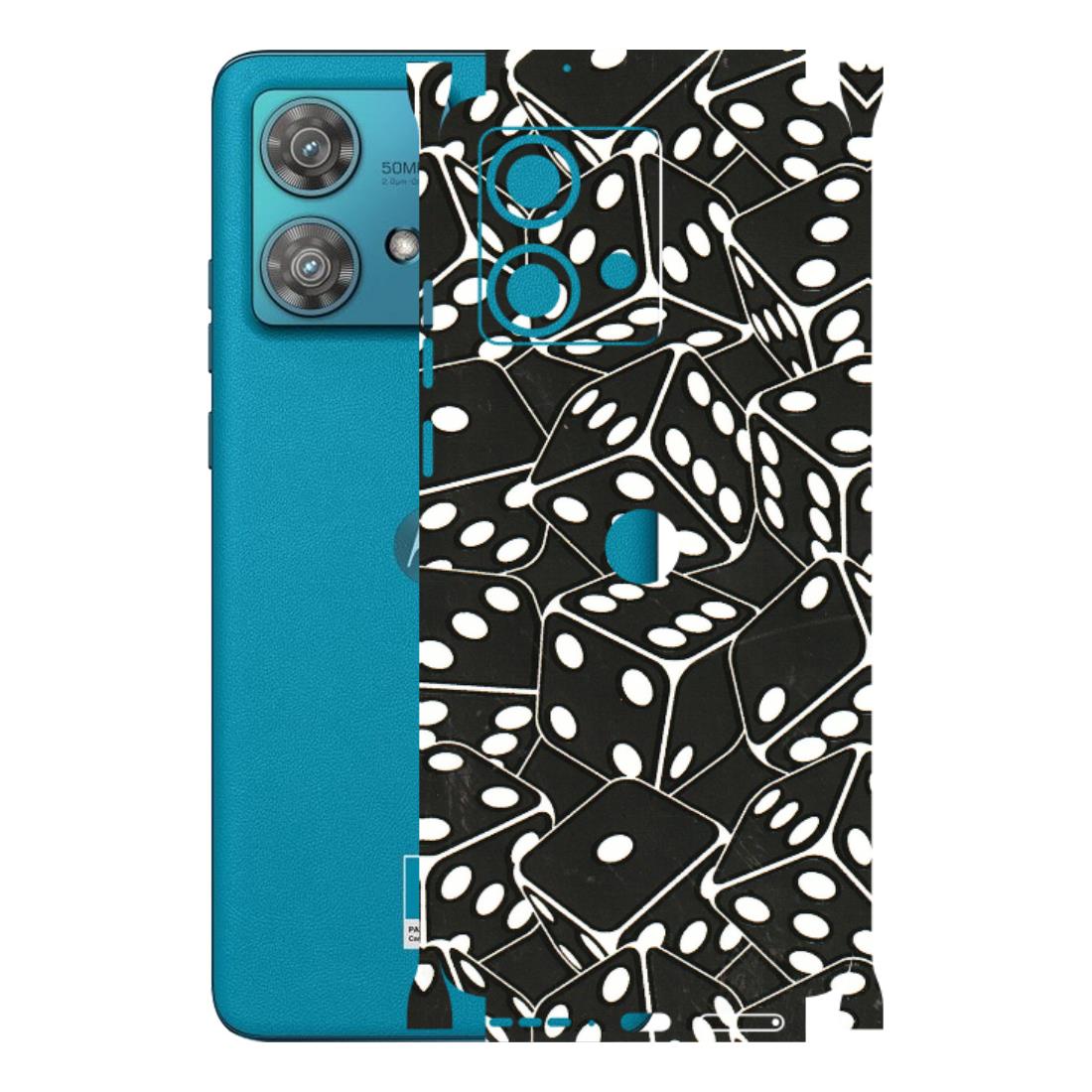 Motorola Phone Skins (All Models) - Big Black Dices - 3D Embossed Finish (L-106) Moto Edge 40 Neo (5G)
