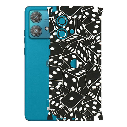Motorola Phone Skins (All Models) - Big Black Dices - 3D Embossed Finish (L-106) Moto Edge 40 Neo (5G)