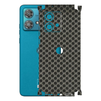 Motorola Phone Skins (All Models) - Black G Print - 3D Embossed Finish (L-109) Moto Edge 40 Neo (5G)