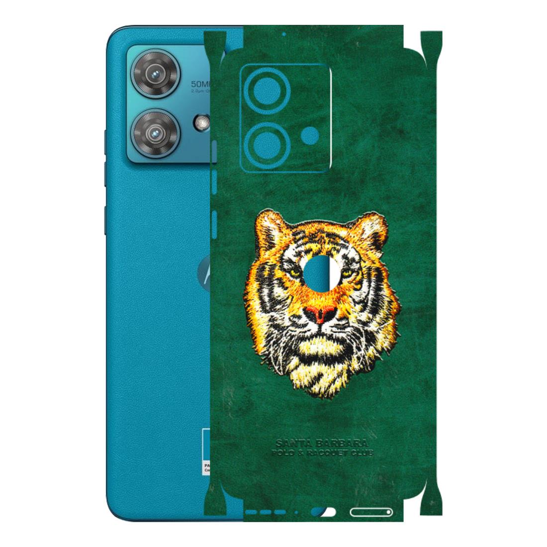 Motorola Phone Skins (All Models) - Leather Feel Tiger - 3D Embossed Finish (L-111) Moto Edge 40 Neo (5G)