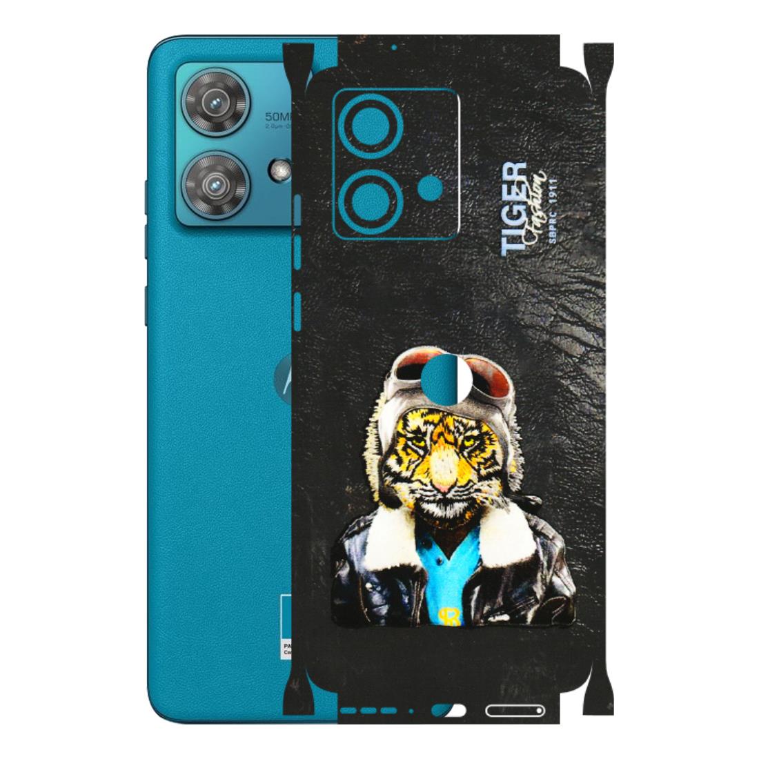 Motorola Phone Skins (All Models) - Rider Tiger - 3D Embossed Finish (L-113) Moto Edge 40 Neo (5G)