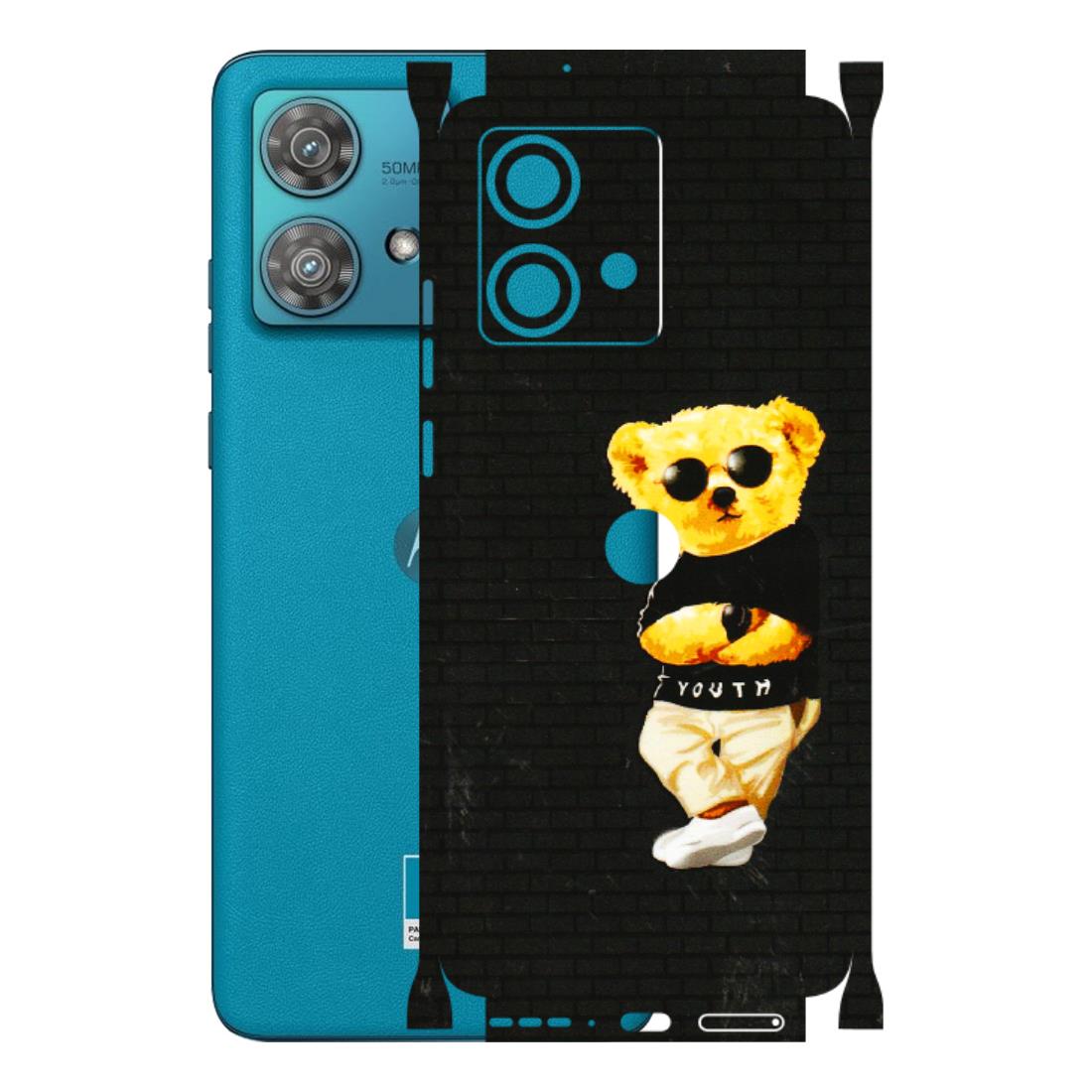Motorola Phone Skins (All Models) - Classy Teddy Bear - 3D Embossed Finish (L-116) Moto Edge 40 Neo (5G)