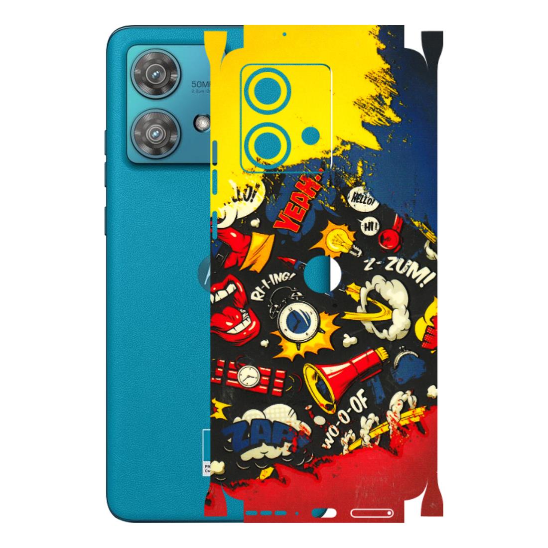 Motorola Phone Skins (All Models) - Pacific Doodle Art - 3D Embossed Finish (L-120) Moto Edge 40 Neo (5G)