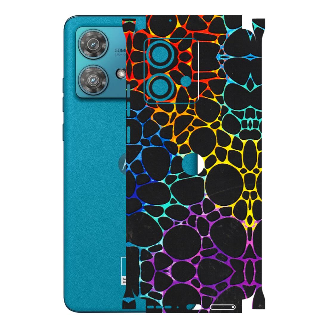 Motorola Phone Skins (All Models) - Abstract Art MultiColour - 3D Embossed Finish (L-133) Moto Edge 40 Neo (5G)