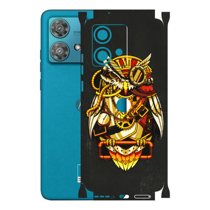Motorola Phone Skins (All Models) - Classy Smart Owl - 3D Embossed Finish (L-144) Moto Edge 40 Neo (5G)
