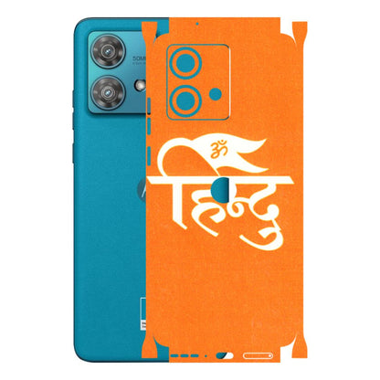 Motorola Phone Skins (All Models) - Hindu Kesari - 3D Embossed Finish (L-154) Moto Edge 40 Neo (5G)