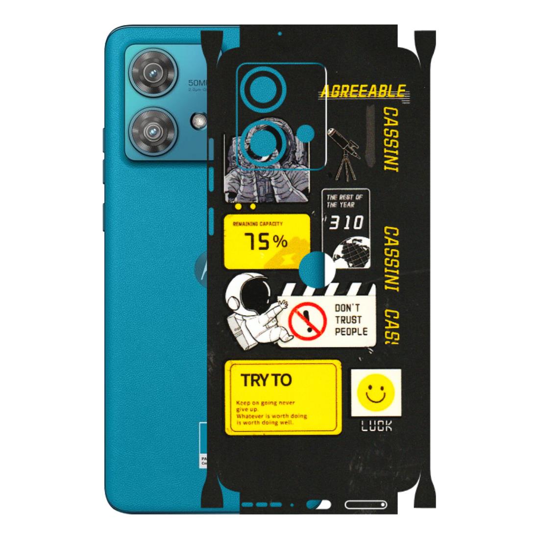 Motorola Phone Skins (All Models) - Black Cassini - 3D Embossed Finish (L-161) Moto Edge 40 Neo (5G)