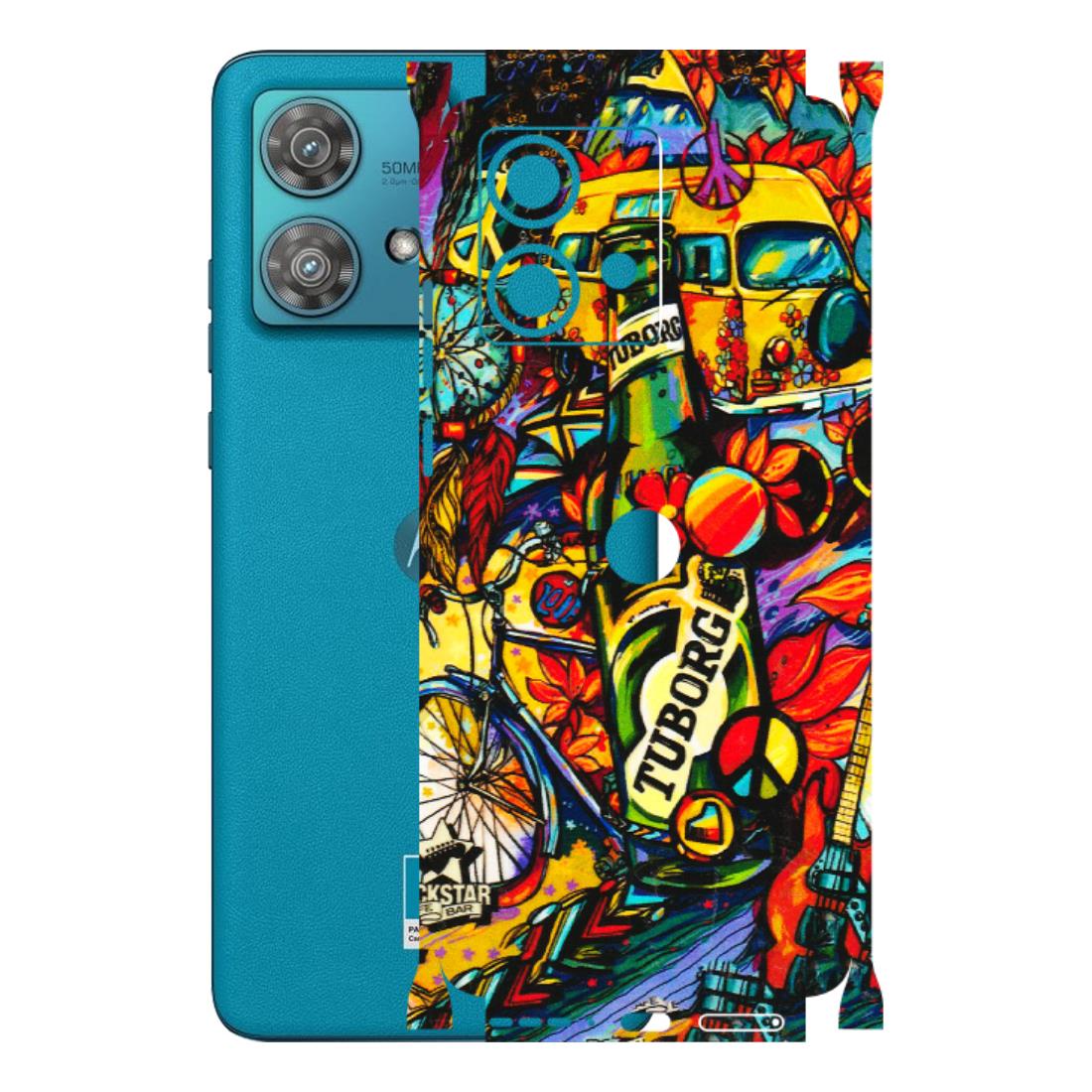Motorola Phone Skins (All Models) - Cool Beer Bottle - 3D Embossed Finish (L-193) Moto Edge 40 Neo (5G)