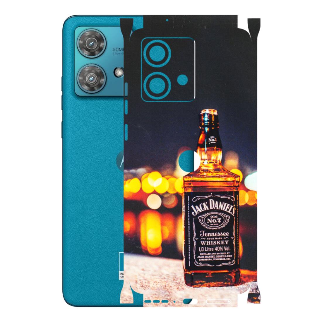 Motorola Phone Skins (All Models) - JD Whiskey Bottle - 3D Embossed Finish (L-20) Moto Edge 40 Neo (5G)