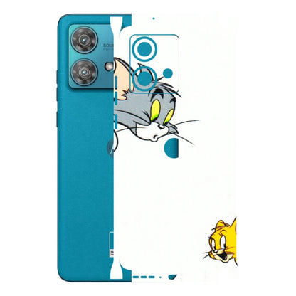 Motorola Phone Skins (All Models) - Cute Tom And Jerry - 3D Embossed Finish (L-220) Moto Edge 40 Neo (5G)