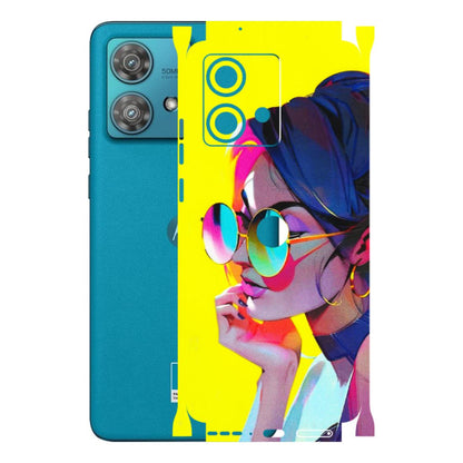 Motorola Phone Skins (All Models) - Bold Stylish Girl - 3D Embossed Finish (L-222) Moto Edge 40 Neo (5G)