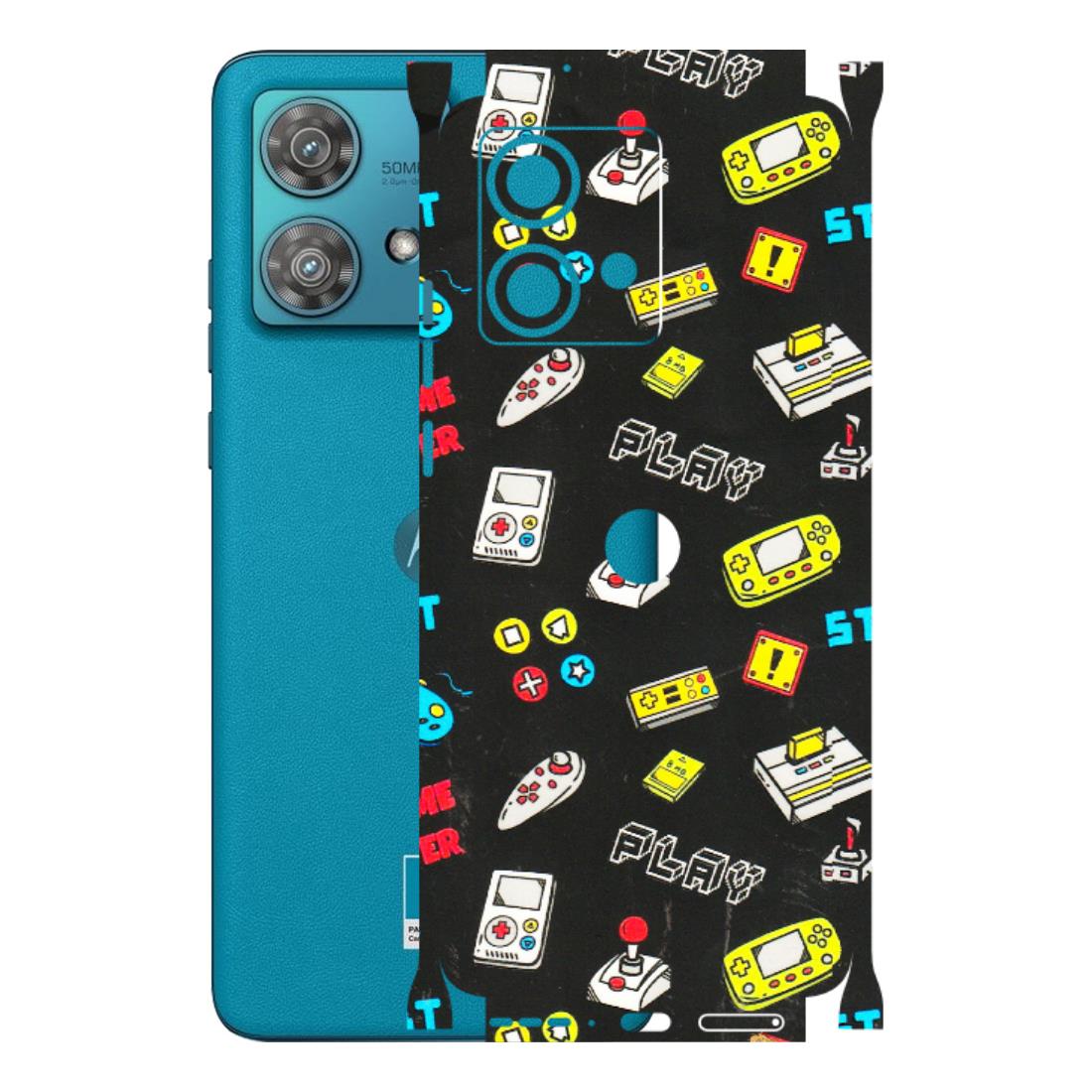 Motorola Phone Skins (All Models) - Gaming Doodles - 3D Embossed Finish (L-224) Moto Edge 40 Neo (5G)
