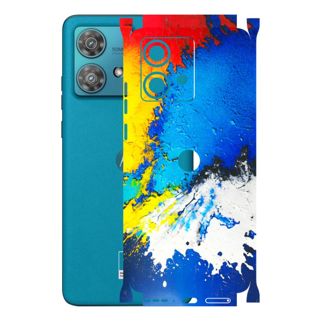 Motorola Phone Skins (All Models) - Acrylic Paint Spill - 3D Embossed Finish (L-229) Moto Edge 40 Neo (5G)