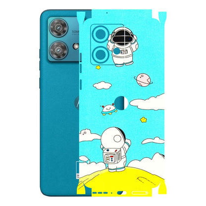 Motorola Phone Skins (All Models) - Blue Skies Astro Float - 3D Embossed Finish (L-230) Moto Edge 40 Neo (5G)