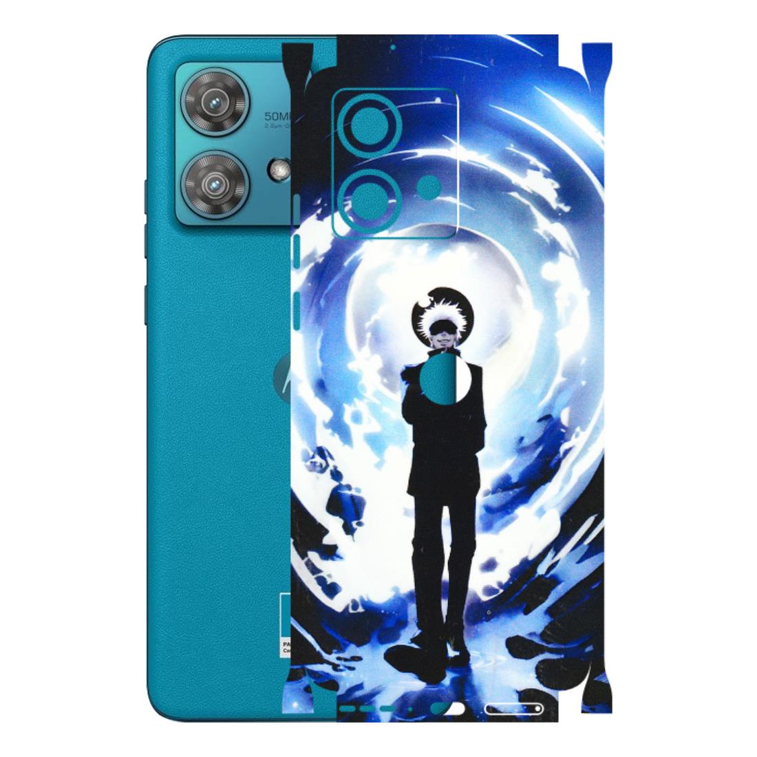 Motorola Phone Skins (All Models) - Satoru Gojo Dark Blue - 3D Embossed Finish (L-235) Moto Edge 40 Neo (5G)