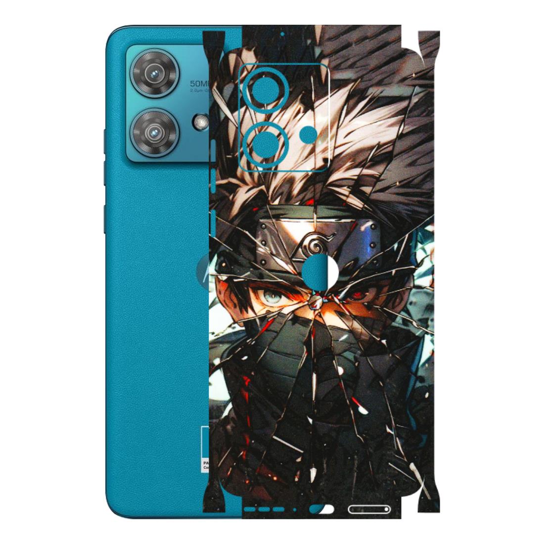 Motorola Phone Skins (All Models) - Kakashi Shattered Glass Effect - 3D Embossed Finish (L-237) Moto Edge 40 Neo (5G)