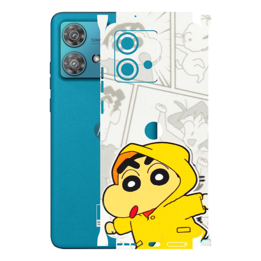 Motorola Phone Skins (All Models) - Yellow Shinchan Comic - 3D Embossed Finish (L-246) Moto Edge 40 Neo (5G)