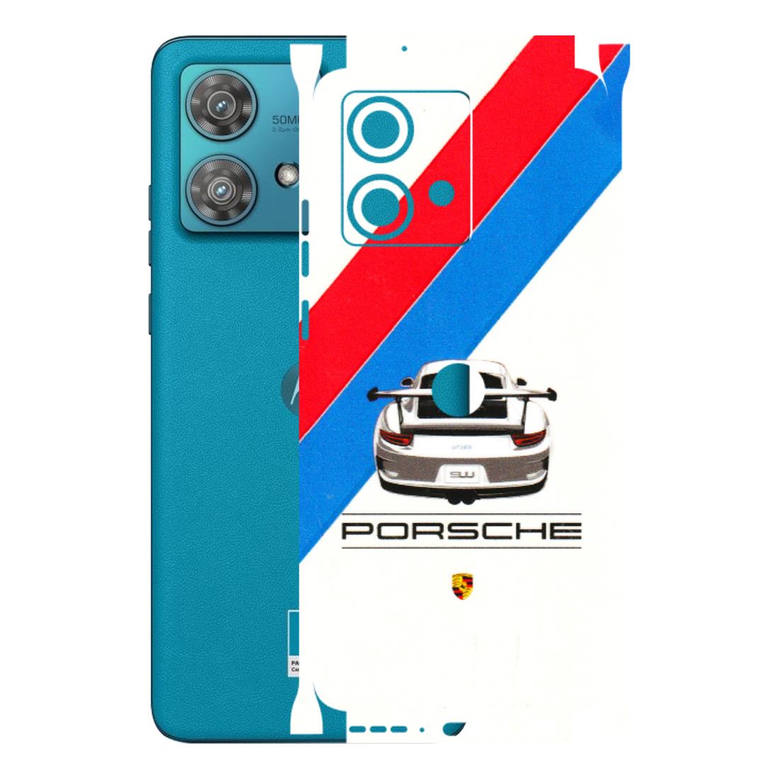 Motorola Phone Skins (All Models) - Porche Car Sober Logo - 3D Embossed Finish (L-248) Moto Edge 40 Neo (5G)
