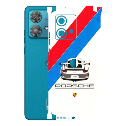 Motorola Phone Skins (All Models) - Porche Car Sober Logo - 3D Embossed Finish (L-248) Moto Edge 40 Neo (5G)