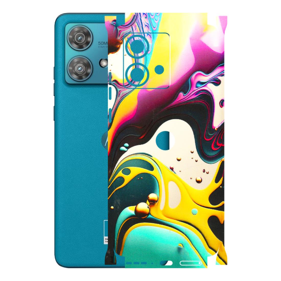 Motorola Phone Skins (All Models) - Multicolor Abstract pattern - 3D Embossed Finish (L-254) Moto Edge 40 Neo (5G)