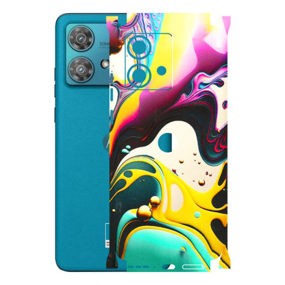Motorola Phone Skins (All Models) - Multicolor Abstract pattern - 3D Embossed Finish (L-254) Moto Edge 40 Neo (5G)