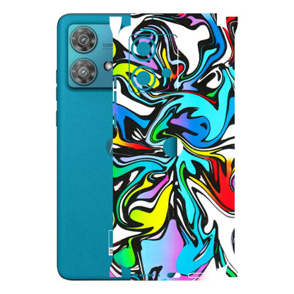 Motorola Phone Skins (All Models) - Abstract Colour Paints - 3D Embossed Finish (L-271) Moto Edge 40 Neo (5G)