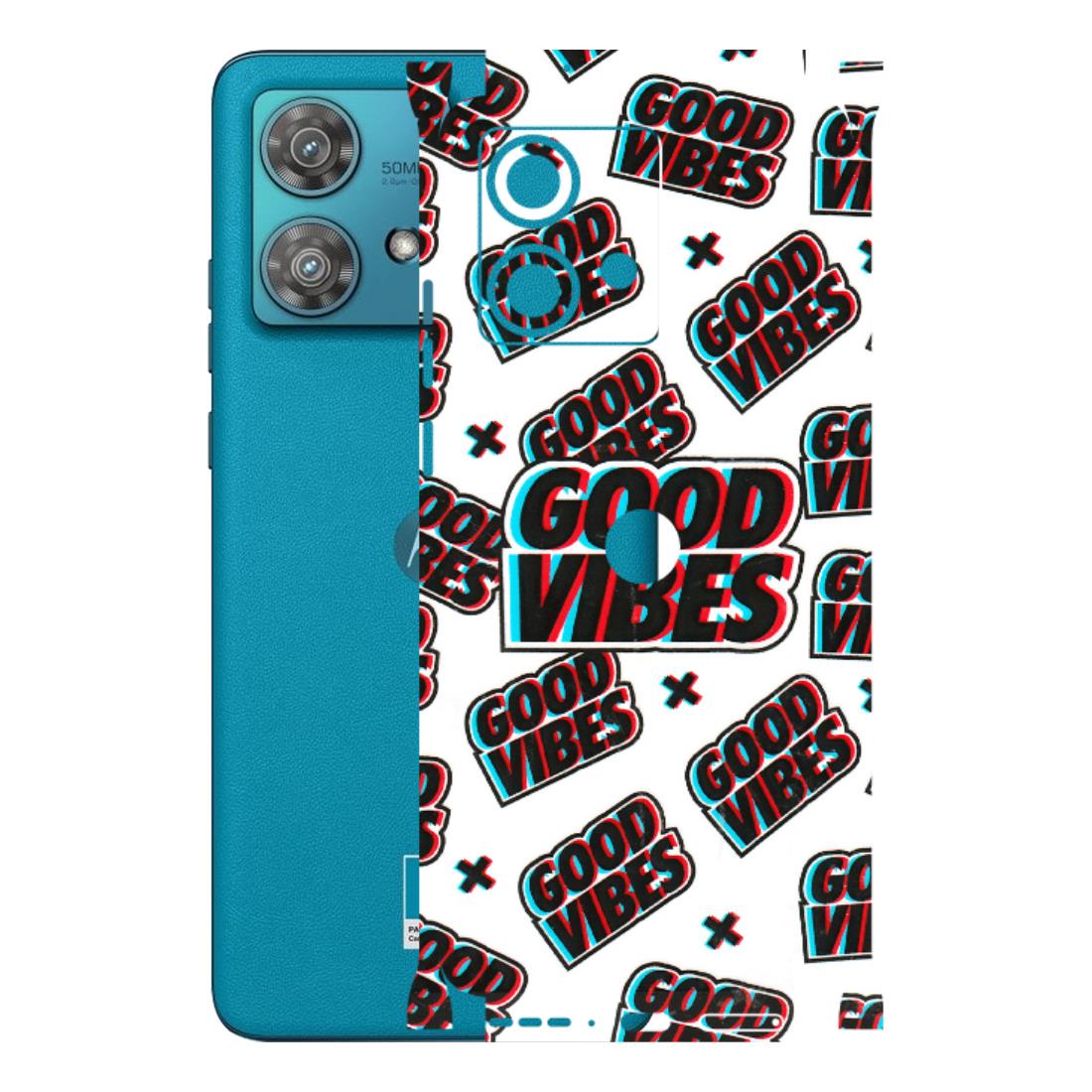 Motorola Phone Skins (All Models) - Good Vibes - 3D Embossed Finish (L-282) Moto Edge 40 Neo (5G)