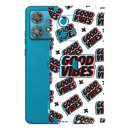 Motorola Phone Skins (All Models) - Good Vibes - 3D Embossed Finish (L-282) Moto Edge 40 Neo (5G)