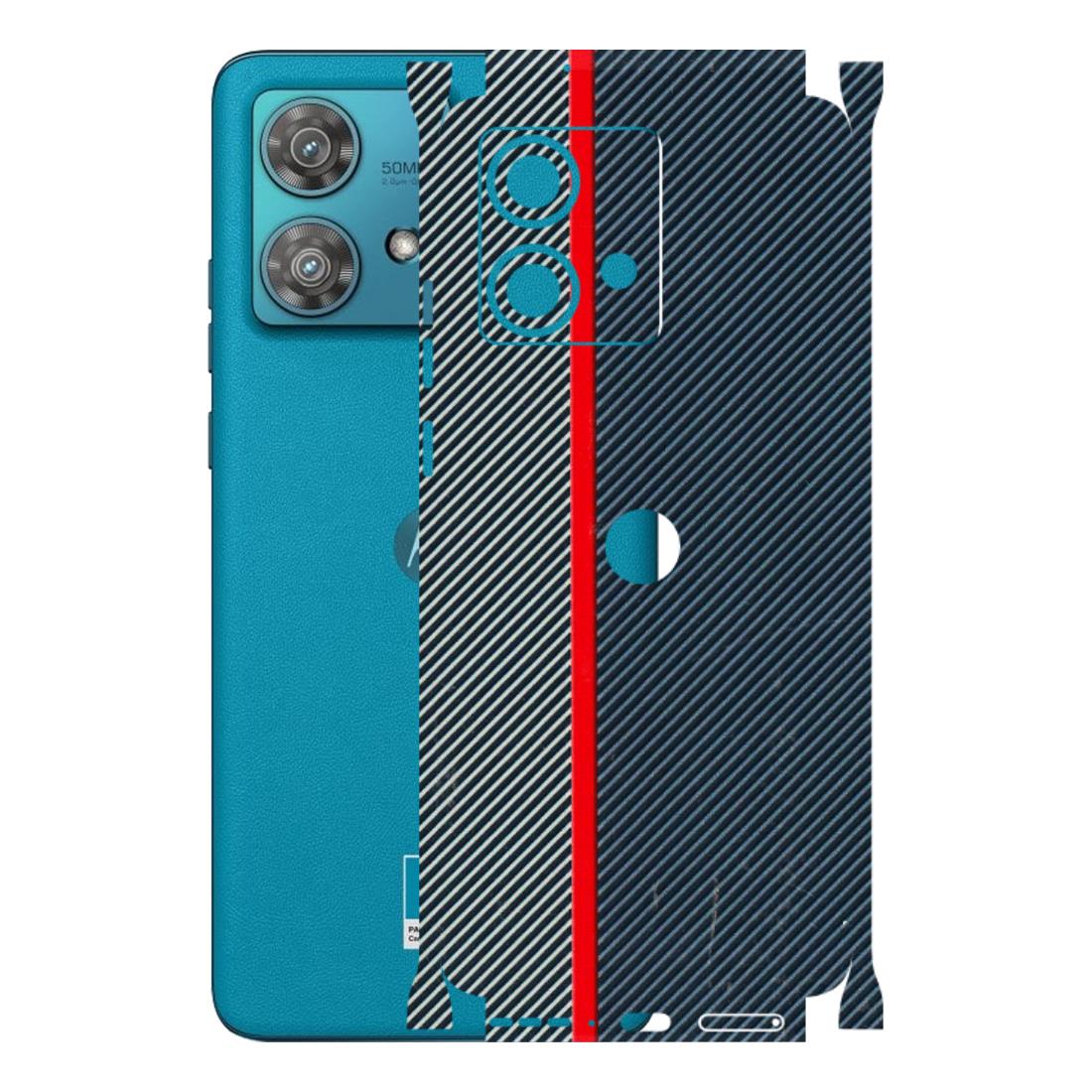 Motorola Phone Skins (All Models) - Blue Sober Lines - 3D Embossed Finish (L-305) Moto Edge 40 Neo (5G)
