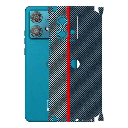 Motorola Phone Skins (All Models) - Blue Sober Lines - 3D Embossed Finish (L-305) Moto Edge 40 Neo (5G)