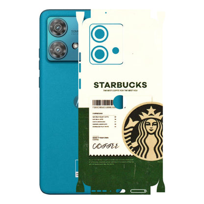 Motorola Phone Skins (All Models) - Starbucks Barcode - 3D Embossed Finish (L-308) Moto Edge 40 Neo (5G)