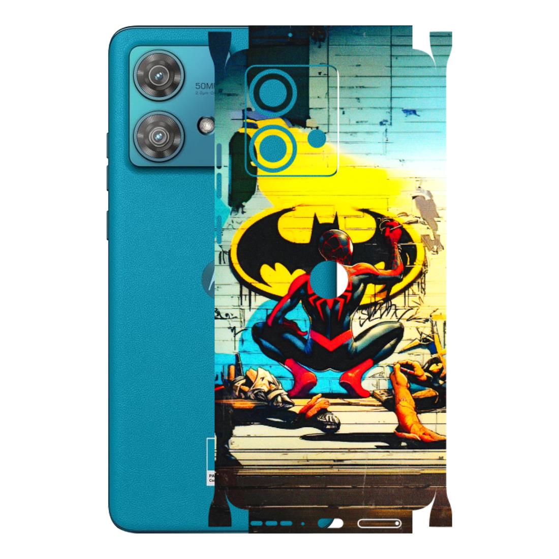 Motorola Phone Skins (All Models) - New Spiderman Bat Logo - 3D Embossed Finish (L-309) Moto Edge 40 Neo (5G)