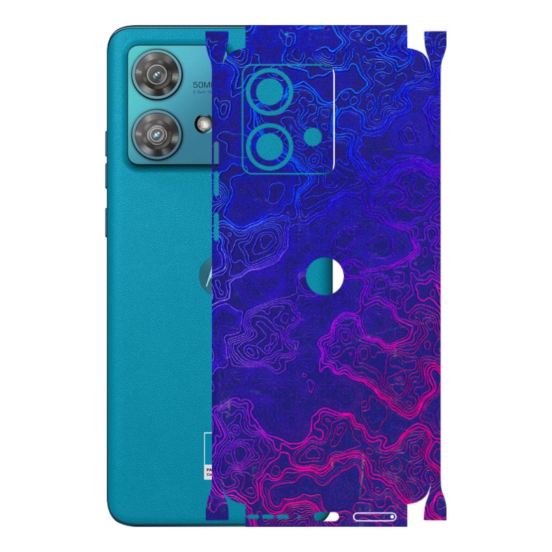 Motorola Phone Skins (All Models) - Purple Ripples Swirl - 3D Embossed Finish (L-314) Moto Edge 40 Neo (5G)