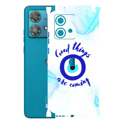 Motorola Phone Skins (All Models) - Evil Eye Good Things Are Coming - 3D Embossed Finish (L-322) Moto Edge 40 Neo (5G)