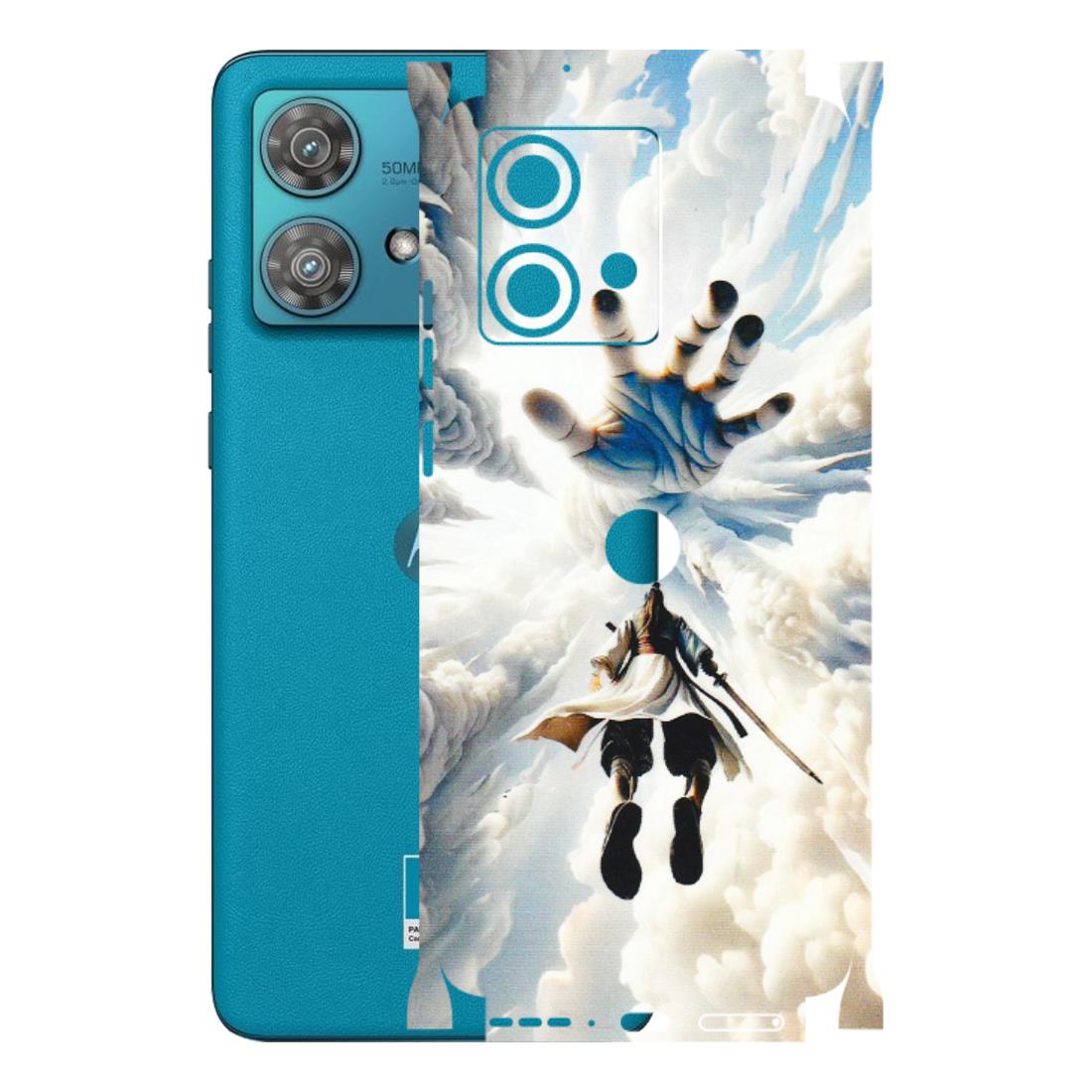Motorola Phone Skins (All Models) - Big Hand With Monkey King - 3D Embossed Finish (L-323) Moto Edge 40 Neo (5G)