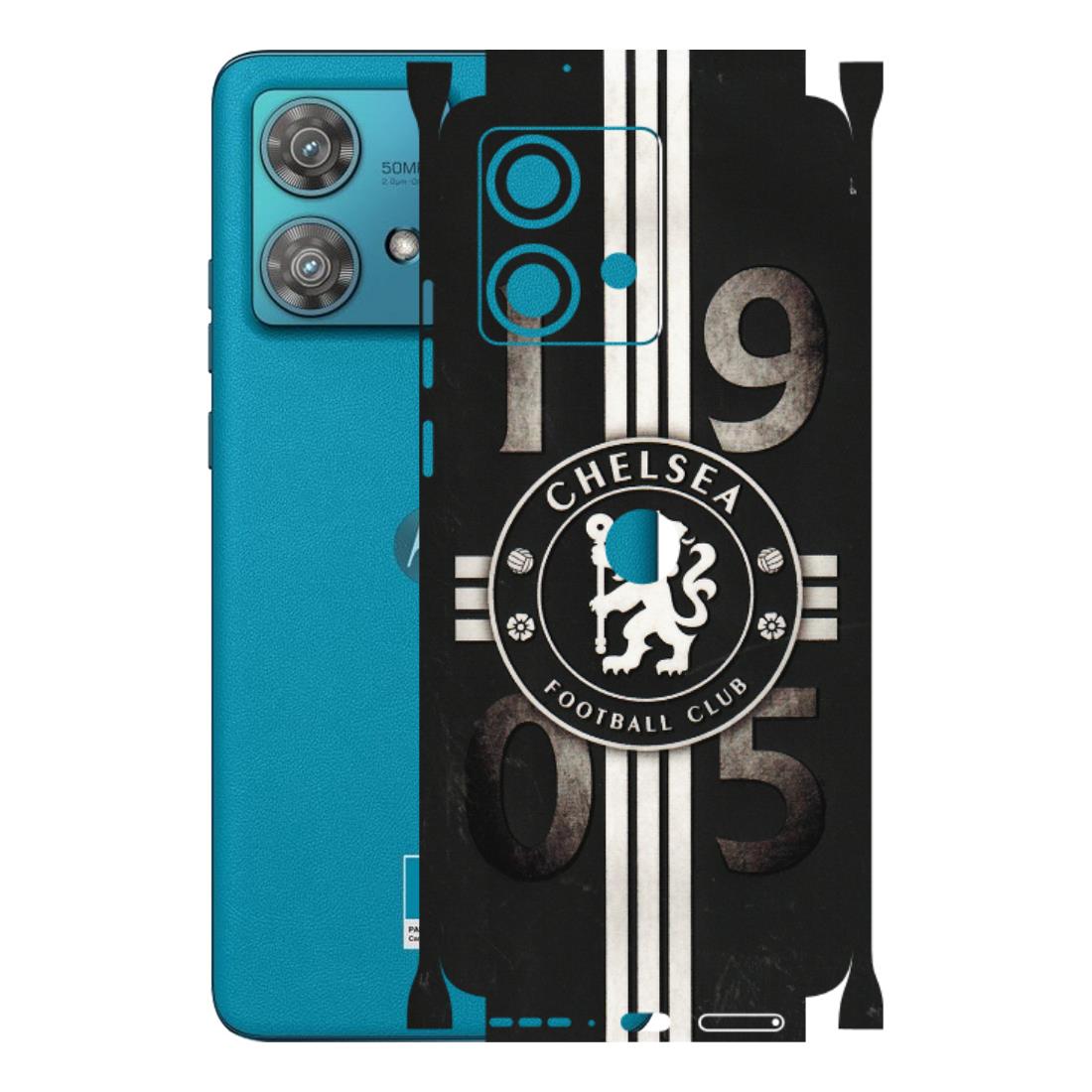 Motorola Phone Skins (All Models) - Chelsea Fan Club - 3D Embossed Finish (L-36) Moto Edge 40 Neo (5G)