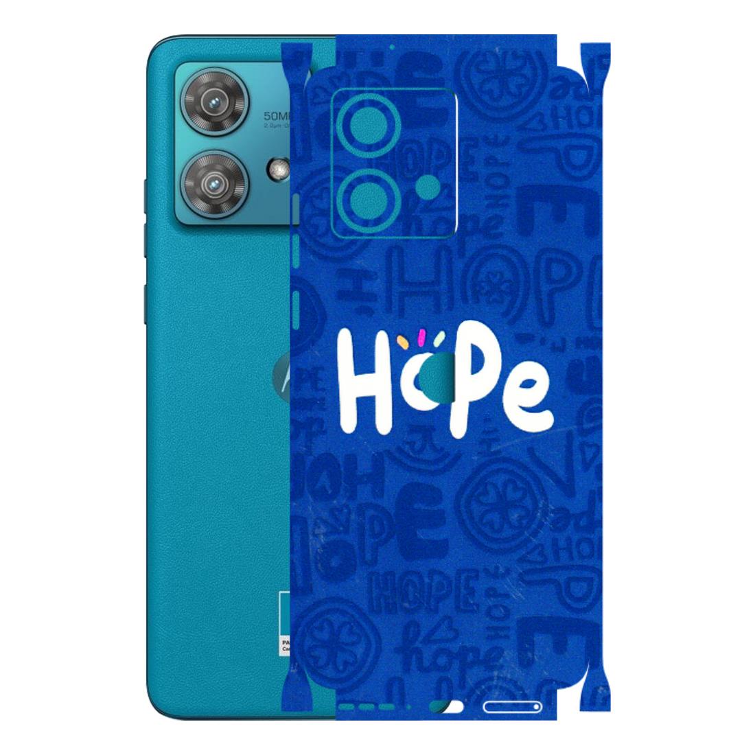 Motorola Phone Skins (All Models) - Hope Doodles Blue - 3D Embossed Finish (L-43) Moto Edge 40 Neo (5G)
