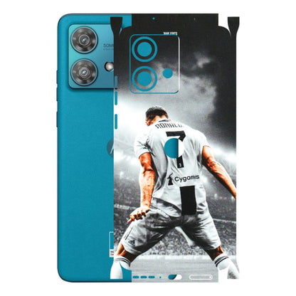 Motorola Phone Skins (All Models) - Ronaldo CR7 Crazy - 3D Embossed Finish (L-44) Moto Edge 40 Neo (5G)