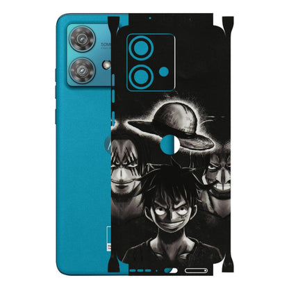 Motorola Phone Skins (All Models) - Black Luffy Hat - 3D Embossed Finish (L-57) Moto Edge 40 Neo (5G)
