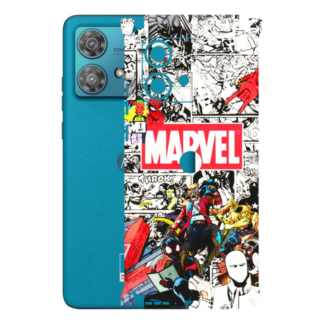 Motorola Phone Skins (All Models) - Marvel Colorful Comic - 3D Embossed Finish (L-64) Moto Edge 40 Neo (5G)