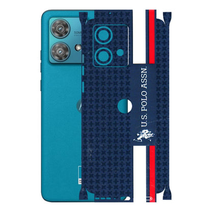 Motorola Phone Skins (All Models) - US POLO Designer Brand - 3D Embossed Finish (L-65) Moto Edge 40 Neo (5G)