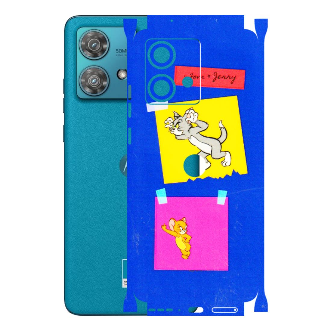 Motorola Phone Skins (All Models) - Tom N Jerry Sticky Notes - 3D Embossed Finish (L-88) Moto Edge 40 Neo (5G)