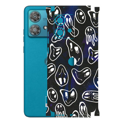 Motorola Phone Skins (All Models) - Distorted Smileys - 3D Embossed Finish (L-92) Moto Edge 40 Neo (5G)