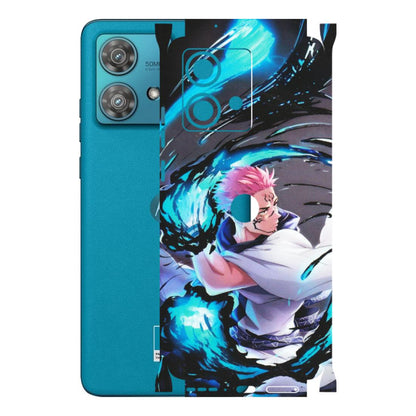 Motorola Phone Skins (All Models) - New Jujutsu Kaisen Grey Blue Anime - Matte Finish (M-127) Moto Edge 40 Neo (5G)