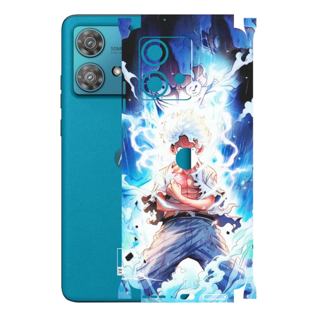 Motorola Phone Skins (All Models) - Blue Thunder Luffy Anime - Matte Finish (M-132) Moto Edge 40 Neo (5G)