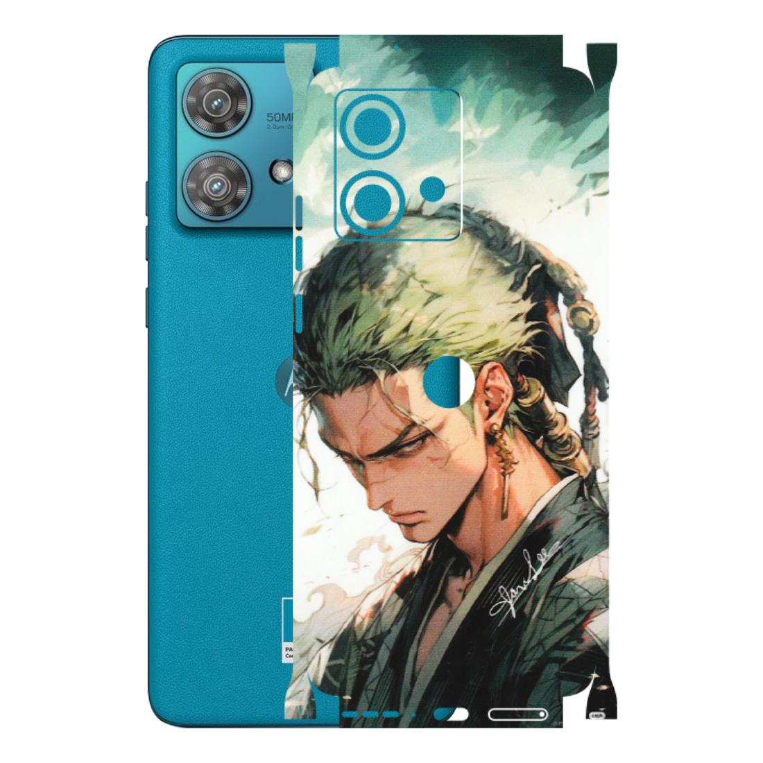 Motorola Phone Skins (All Models) - New Roronoa Zoro One Picece Anime - Matte Finish (M-140) Moto Edge 40 Neo (5G)
