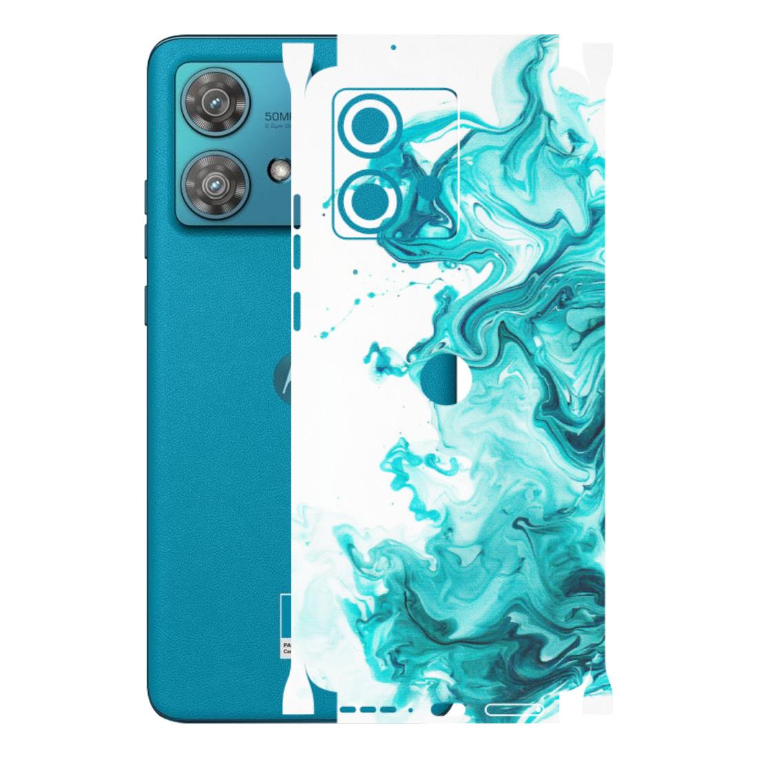 Motorola Phone Skins (All Models) - Sky Blue Abstract Colour - Matte Finish (M-146) Moto Edge 40 Neo (5G)