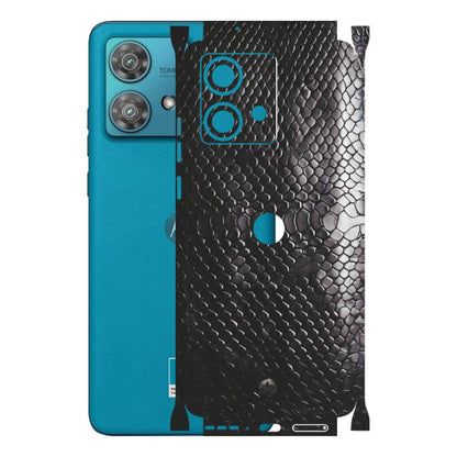 Motorola Phone Skins (All Models) - Black Snack Leather - Matte Finish (M-147) Moto Edge 40 Neo (5G)