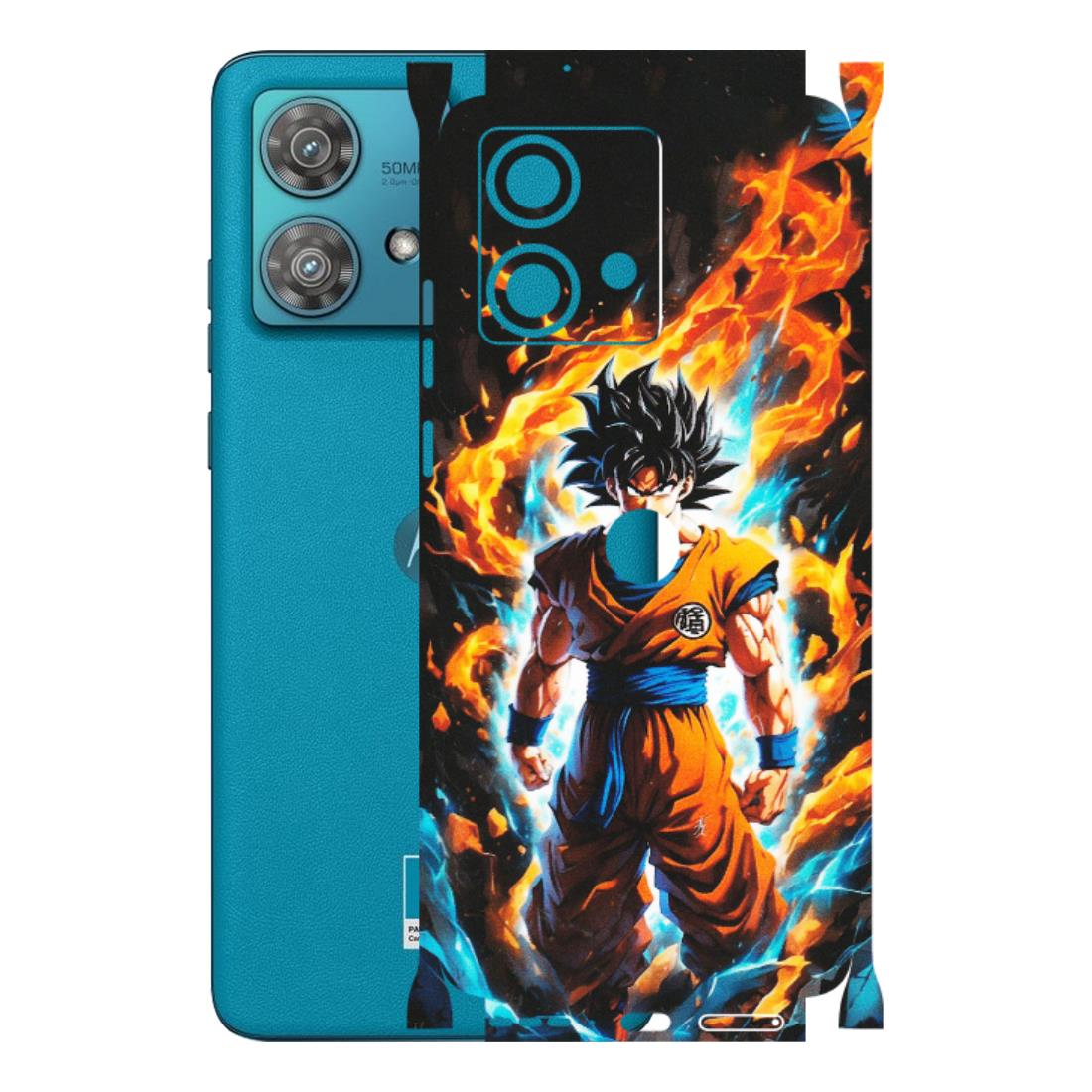 Motorola Phone Skins (All Models) - Goku Transformation Anime - Matte Finish (M-159) Moto Edge 40 Neo (5G)