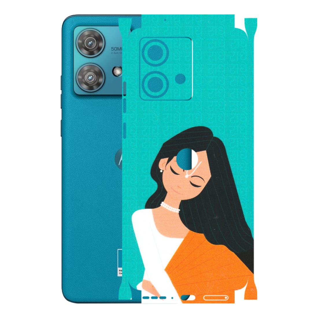 Motorola Phone Skins (All Models) - Radhe Radhe With Hindu Symbol - Matte Finish (M-164) Moto Edge 40 Neo (5G)